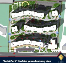 Hazi aslanovda yeni binada 4 otaqli menzil Xetai park, -3