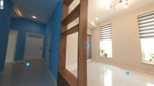 3D tour 360 panorama of a house with a pool in a closed town in Mardakan, -8