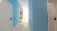 3D tour 360 panorama of a house with a pool in a closed town in Mardakan, -10