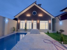 A new 1-story house is for sale in Shuvelan, Baku, located just 1 km from the sea, -1