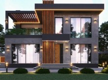 Şağanda “White Box” formatında 17 metr Hovuzu olan şəxsi villa satılır, -15