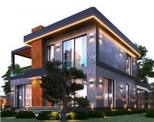 Şağanda “White Box” formatında 17 metr Hovuzu olan şəxsi villa satılır, -17