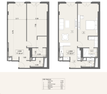 Dəniz mənzərəli 2 otaqlı Arabian Ranches mənzilləri satılır, -2