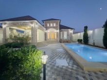 Şüvəlan qəsəbəsində hovuzlu villa satılır, -4